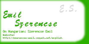 emil szerencse business card